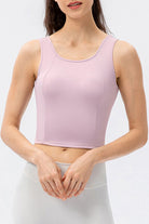 TrainTech Round Neck Wide Strap Active Tank - FleekGoddess