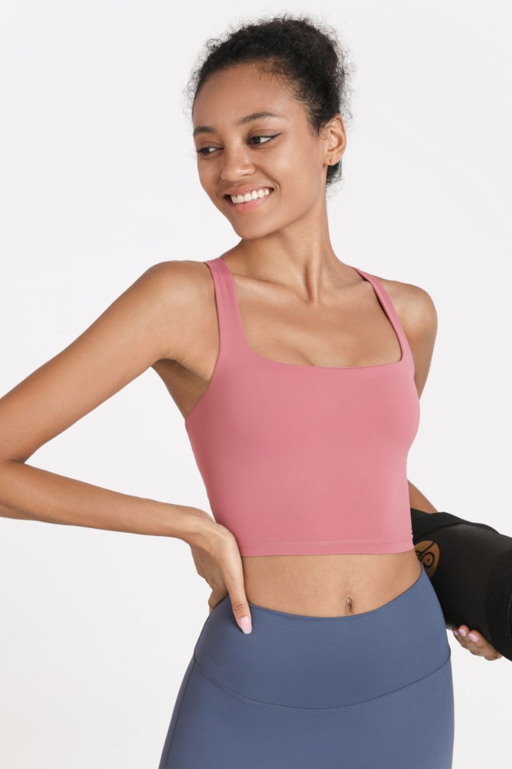 TrainTech Crisscross Open Back Cropped Sports Cami - FleekGoddess