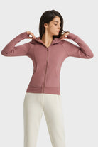 FleeceFlex Zip Up Seam Detail Hooded Sports Jacket - FleekGoddess