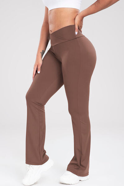 Wide Waistband Bootcut Active Pants - FleekGoddess