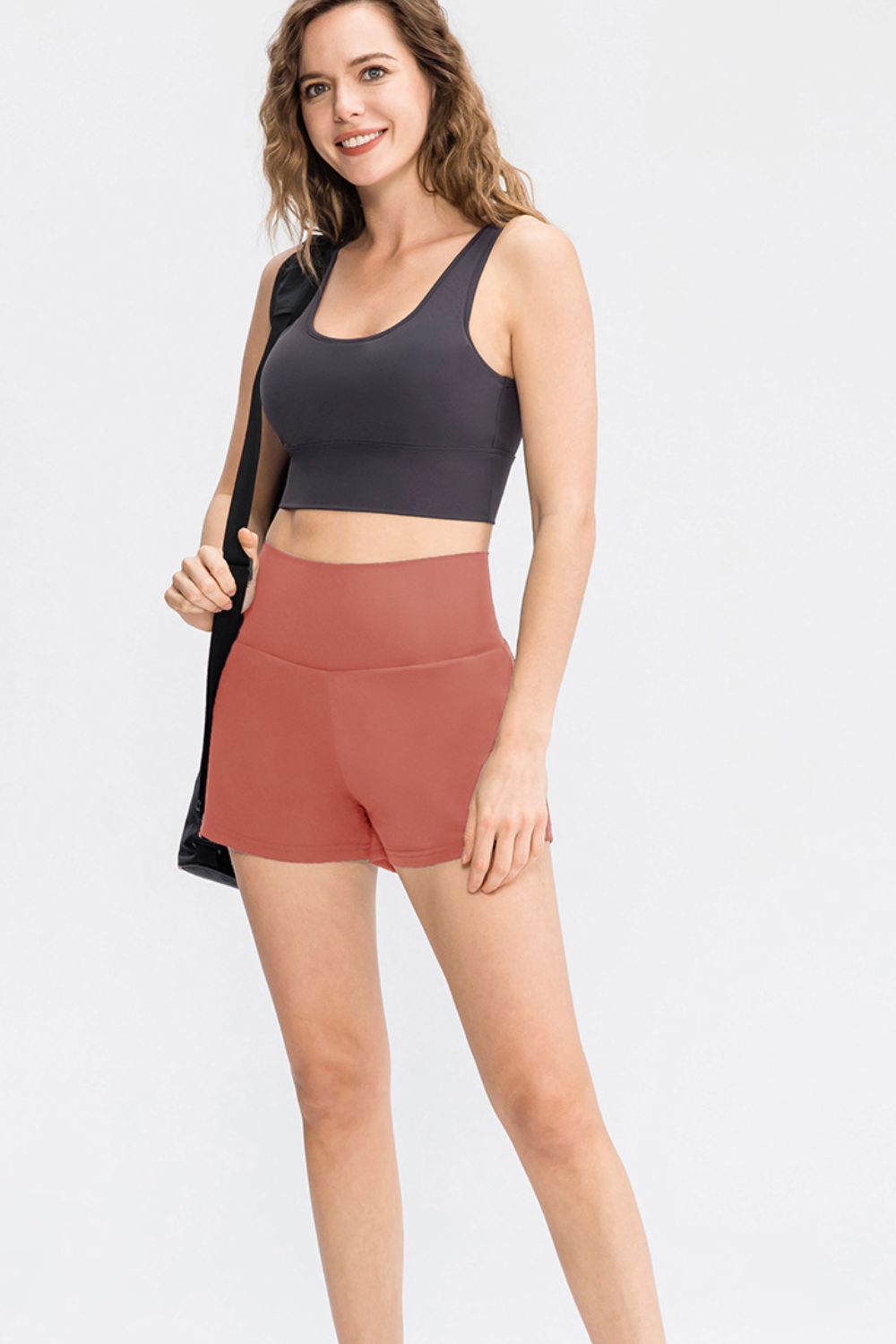 TrainTech Wide Waistband Sports Shorts with Pockets - FleekGoddess