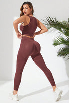 TrainTech Ribbed Tank and Active Leggings Set - FleekGoddess