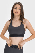 TrainTech Contrast Sports Bra - FleekGoddess