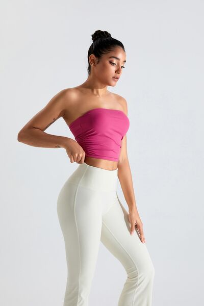 YogaFlex Ribbed Active Bandeau Top - FleekGoddess
