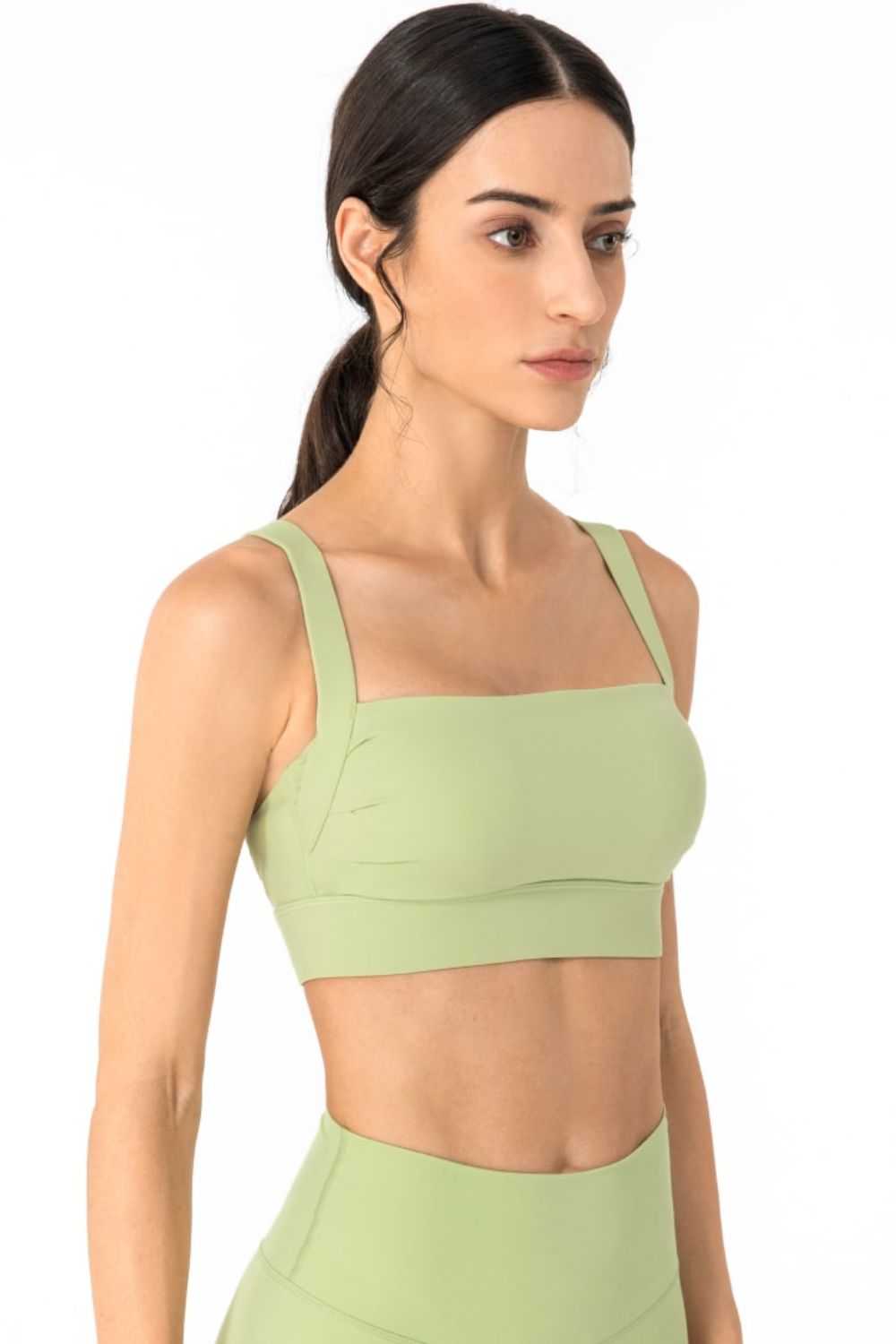 TrainTech Pleated Open Back Sports Bra - FleekGoddess