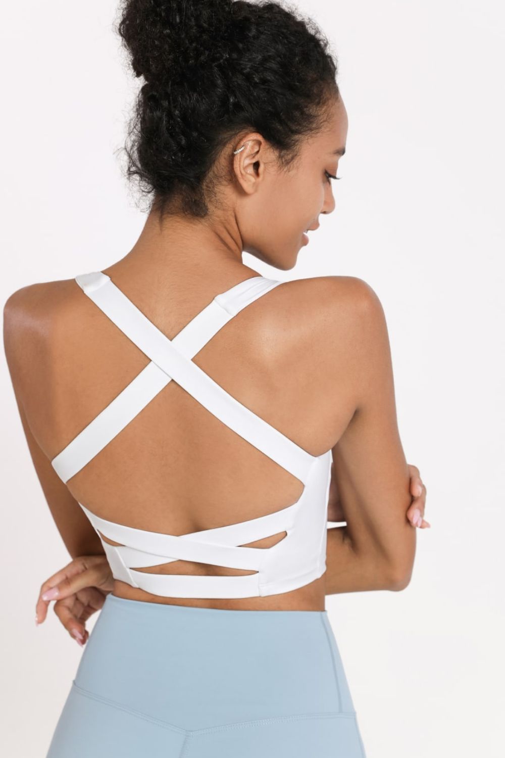 TrainTech Crisscross Open Back Cropped Sports Cami - FleekGoddess