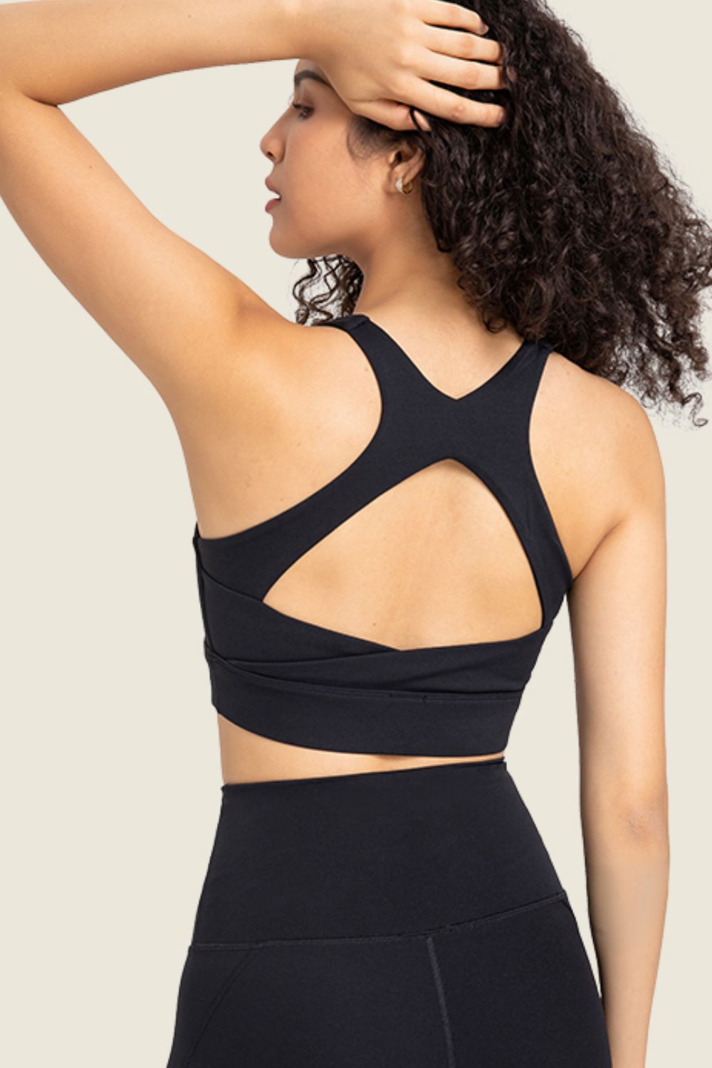 YogaFlex Highly Stretchy Cutout Back Sports Bra - FleekGoddess