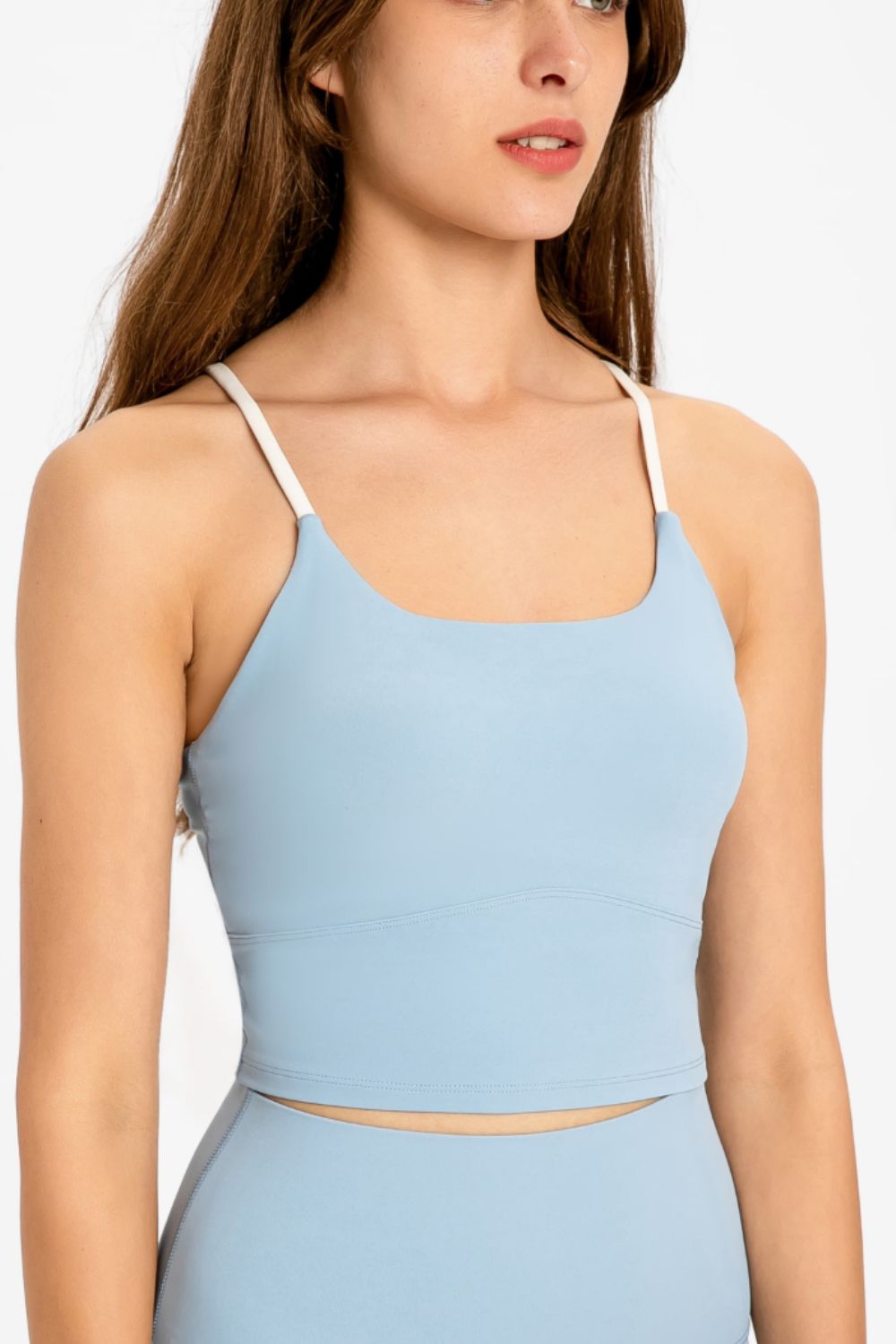 YogaFlex Crisscross Back Scoop Neck Sports Cami - FleekGoddess