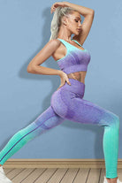 YogaFlex Gradient Sports Tank and Leggings Set - FleekGoddess